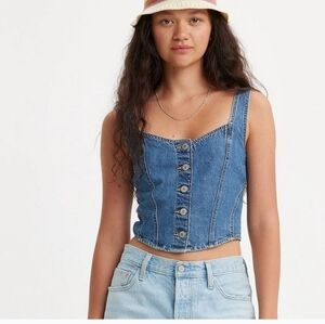 Levi’s Alani Denim Corset Vest Top